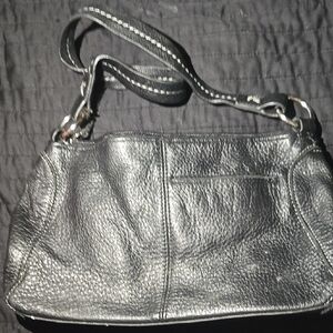 Elegant Black Leather Shoulder Bag